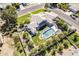 A tranquil aerial view showcases the backyard pool and patio of this upscale desert home at 2251 N 32Nd St # 21, Mesa, AZ 85213