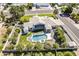 Overhead view of the pool with mature landscaping and shaded areas enhancing the outdoor living space at 2251 N 32Nd St # 21, Mesa, AZ 85213