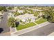 Beautiful aerial view of the home showcasing its well-manicured lawn, trees, and attractive curb appeal at 2251 N 32Nd St # 21, Mesa, AZ 85213