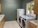 Functional laundry area with modern washer, dryer, and ample counter space at 2251 N 32Nd St # 21, Mesa, AZ 85213