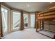 View of the patio area featuring a bunk bed and an outdoor staircase at 2251 N 32Nd St # 21, Mesa, AZ 85213