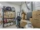 Storage room with shelving, water heater, and storage boxes for organized storage solutions at 2251 N 32Nd St # 21, Mesa, AZ 85213