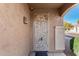 A view of the decorative secure front door at 2528 E La Costa Dr, Chandler, AZ 85249