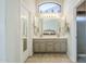 Bright bathroom with double sinks, plenty of counter space, and natural light from above at 5742 S Creosote Dr, Gold Canyon, AZ 85118