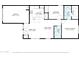 Detailed floor plan of a home featuring a garage, kitchen, dining area, living room, bedrooms, and bathrooms at 12089 E Sunflower Ln, Florence, AZ 85132