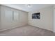 Neutral bedroom with carpet flooring, a window, and a modern art piece at 1846 N Sunview --, Mesa, AZ 85205