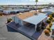 Beautiful aerial view of a home, showing the carport and well-maintained neighborhood at 2550 E Ellsworth Rd # 791, Mesa, AZ 85209