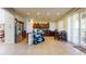 Spacious kitchen featuring stainless steel appliances, center island, and tile flooring at 33732 N Sandstone Dr, San Tan Valley, AZ 85143