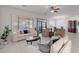 Bright living room features neutral furniture, tile flooring, and natural light from a large window at 4266 E Cassia Ln, Gilbert, AZ 85298