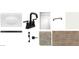 Selection of designer finishes including tile, hardware, wood and a bathroom sink at 15762 W Cheryl Dr, Waddell, AZ 85355