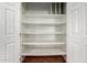 Walk-in pantry with several shelves to provide storage and organization at 21732 N 86Th Ln, Peoria, AZ 85382