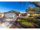 Charming single-story home featuring a well-manicured lawn, desert landscaping, and a two-car garage at 2201 S Evergreen Rd, Tempe, AZ 85282