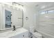 Well-lit bathroom with a large mirror and a tub/shower combo at 4501 E Osage Ct, Phoenix, AZ 85044