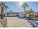 Charming single-story home featuring mature palm trees, a double-door entry, and an extended driveway at 4501 E Osage Ct, Phoenix, AZ 85044