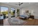 Tranquil bedroom with large windows and a serene view of landscaped backyard at 5914 E Dale Ln, Cave Creek, AZ 85331