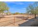 Spacious outdoor riding arena with secure metal fencing and ample room for equestrian training at 5914 E Dale Ln, Cave Creek, AZ 85331