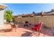 Comfortable patio area, enclosed by a block wall for outdoor enjoyment at 111 S Greenfield Rd # 97, Mesa, AZ 85206