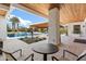 An outdoor seating area near the pool at 11222 N 73Rd St, Scottsdale, AZ 85260