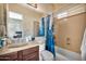 Functional bathroom with a vanity, mirror, toilet, and a shower/tub combination at 1738 W Yosemite Pl, Chandler, AZ 85248