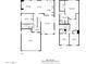 Complete floorplan of the home with first and second levels, displaying room layouts at 3708 E Bruce Ave, Gilbert, AZ 85234