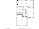 Black and white floorplan of the main level, highlighting the room sizes and garage at 3708 E Bruce Ave, Gilbert, AZ 85234