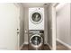 Laundry room features convenient, modern, stacked washer and dryer units at 3708 E Bruce Ave, Gilbert, AZ 85234