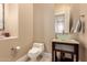 A contemporary powder room featuring a vessel sink at 42043 N Bradon Way, Phoenix, AZ 85086