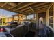 View of an outdoor kitchen with a grill and a view of the backyard gazebo at 4588 W Suncup Dr, San Tan Valley, AZ 85144