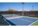 Active community living featuring a pristine pickleball court with mountain views, ideal for friendly matches at 7357 E Rochelle Cir, Mesa, AZ 85207