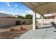 Back porch with gravel and desert landscaping at 17813 W Primrose Ln, Surprise, AZ 85374