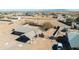 Scenic aerial shot of the home, illustrating its positioning within the desert community with mountain views at 3545 N Hohokam Dr, Eloy, AZ 85131