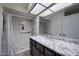 Stylist bathroom featuring a glass enclosed walk-in shower, and decorative counter at 122 Leisure World --, Mesa, AZ 85206