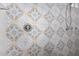 Detailed view of the shower with designer tile and mounted shower head at 24578 W Concorda Dr, Buckeye, AZ 85326