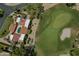 Aerial shot of backyard pool and golf course at 7155 E Oakmont Dr, Paradise Valley, AZ 85253