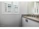 Bathroom features a modern vanity, mirror, and window at 1717 E Morten Ave # 16, Phoenix, AZ 85020