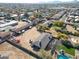 Aerial view showcasing the property's expansive lot and beautiful landscaping and neighborhood at 2718 E Campo Bello Dr, Phoenix, AZ 85032