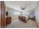Bedroom with neutral colors and a ceiling fan at 2718 E Campo Bello Dr, Phoenix, AZ 85032
