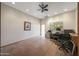 Large office space featuring concrete floors, overhead lighting and a separate entrance at 2718 E Campo Bello Dr, Phoenix, AZ 85032