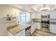 Clean kitchen featuring stainless steel appliances, granite countertops, and white cabinetry at 3632 W Kelton Ln, Phoenix, AZ 85053