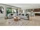 Open living room with neutral colors, stylish furnishings and a seamless flow to the outdoor living space at 8516 W Peppertree Ln, Glendale, AZ 85305