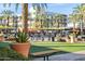 Community gathering place with outdoor seating and palm trees at 8516 W Peppertree Ln, Glendale, AZ 85305