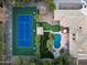 Real estate featuring a tennis court, mini golf, pool, spa, and meticulously landscaped grounds at 9128 N 70Th St, Paradise Valley, AZ 85253
