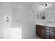 Clean bathroom featuring a glass shower, mirror, and modern fixtures at 23282 S 229Th Pl, Queen Creek, AZ 85142