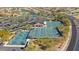 Community pickle ball courts and landscaping from an aerial view at 3777 N 162Nd Ave, Goodyear, AZ 85395