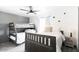 Cozy bedroom featuring a twin over full bunk bed, neutral tones, and stylish decor accents at 6621 E Sharon Dr, Scottsdale, AZ 85254