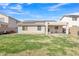 Great backyard featuring solar panels for energy efficiency and green living at 9609 E Monte Ave, Mesa, AZ 85209