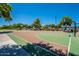 Outdoor basketball court with colorful lines in the neighborhood park at 9609 E Monte Ave, Mesa, AZ 85209