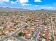 Overhead view of a neighborhood with uniform red-tiled roofs, highlighting the community's design at 10895 E Mission Ln, Scottsdale, AZ 85259