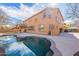 Backyard pool featuring a beautiful sunlit backyard at 18430 E Ashridge Dr, Queen Creek, AZ 85142