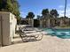 Inviting community pool and sun deck with lounge chairs for relaxation and socializing at 19093 N 97Th Ln, Peoria, AZ 85382